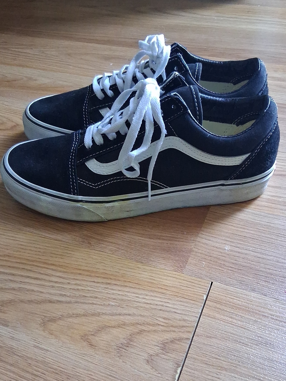 Vans Black and White Old Skool Low-Top Sneakers